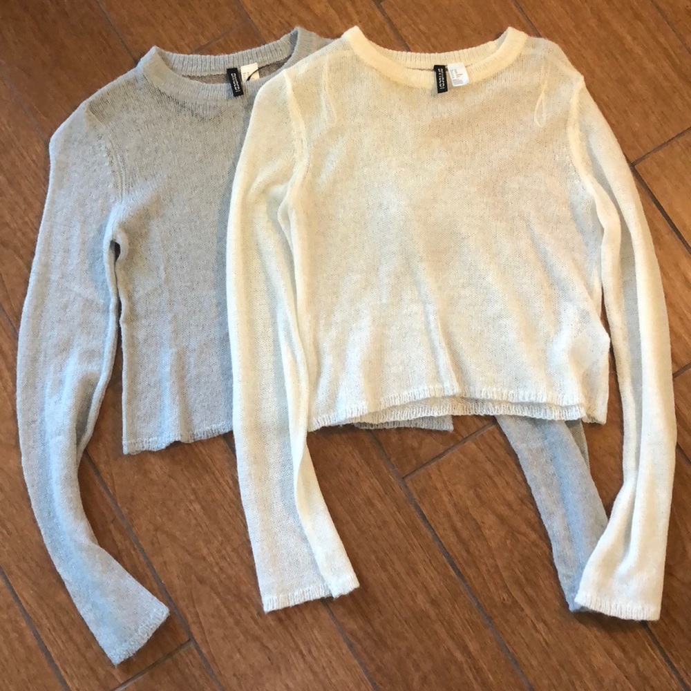(2) H&M Divided Sheer Sweaters - Never Worn